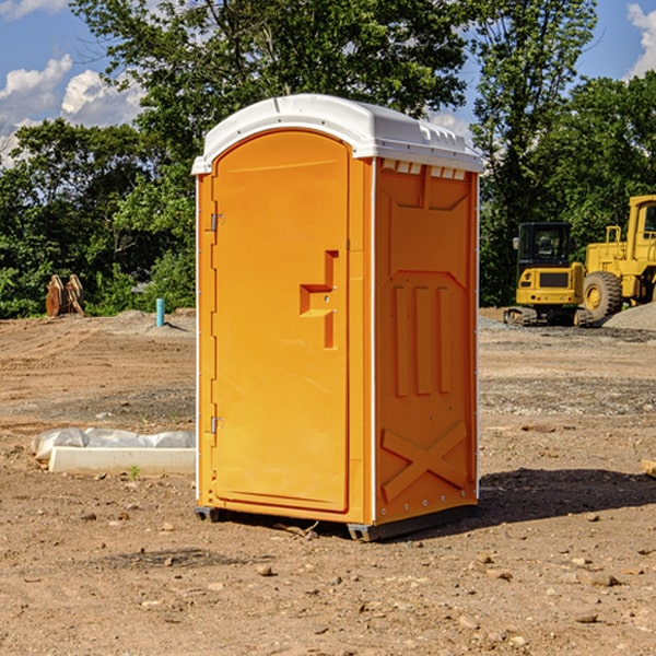 how often are the portable toilets cleaned and serviced during a rental period in Clark